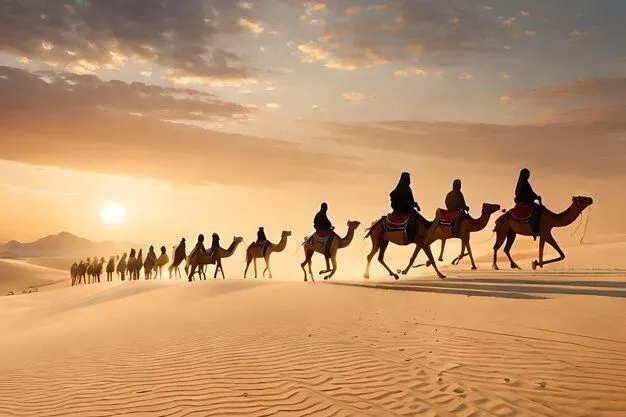 Dubai desert safari sunset